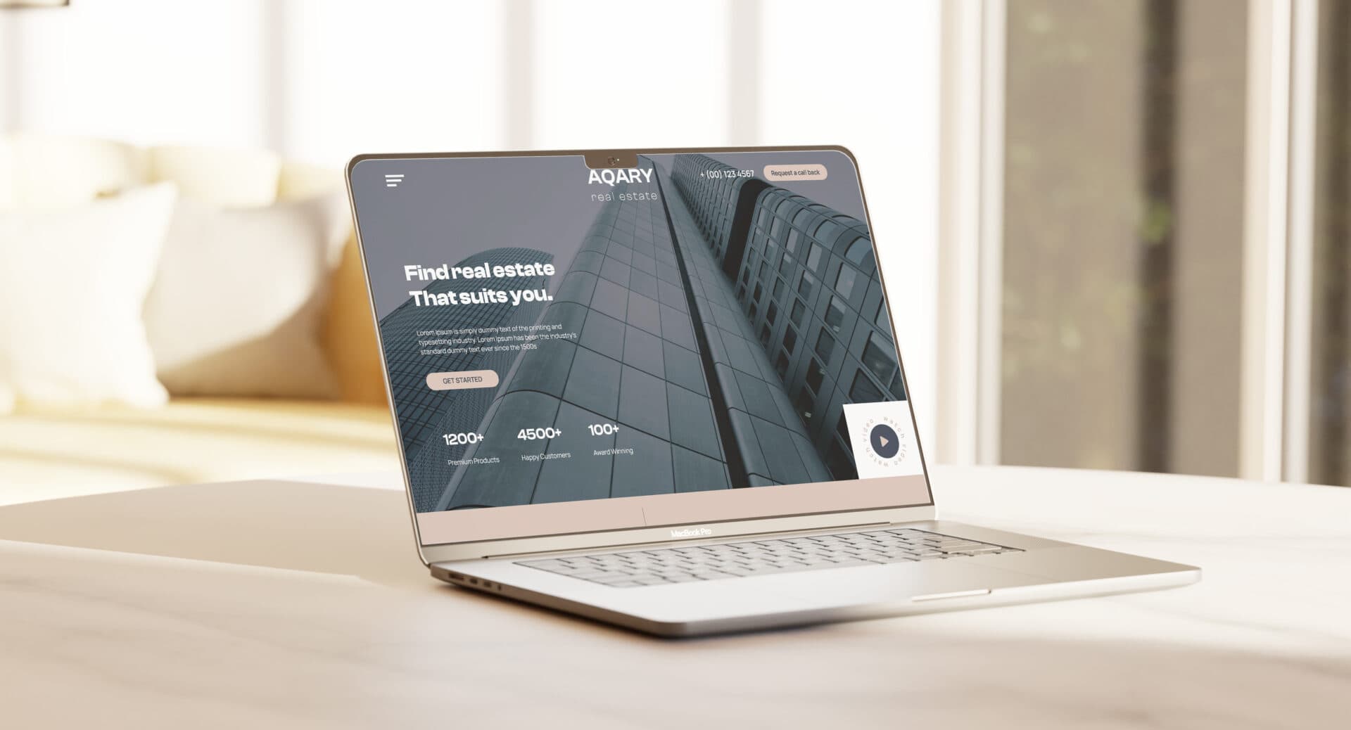 Aqary Web Design - portfolio project cover