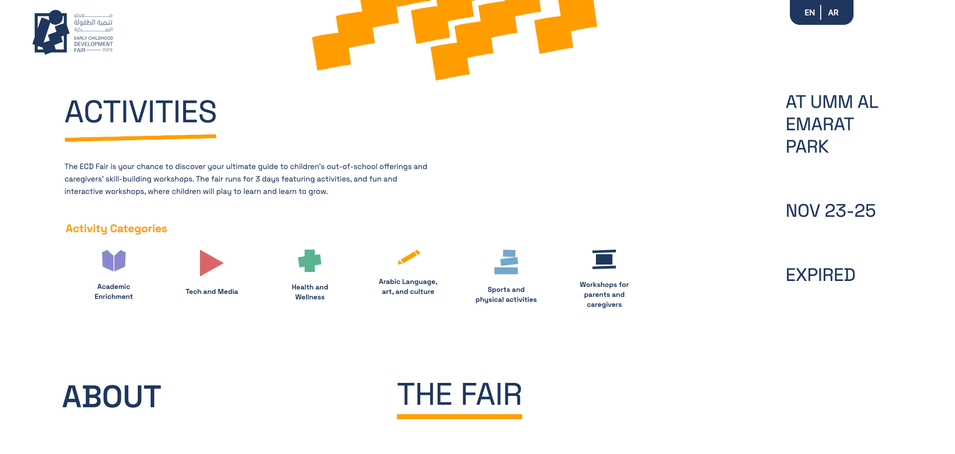 Early Childhood Development Fair website