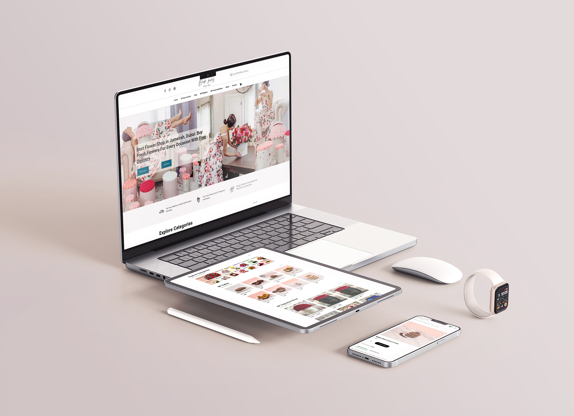 black petals flowers website