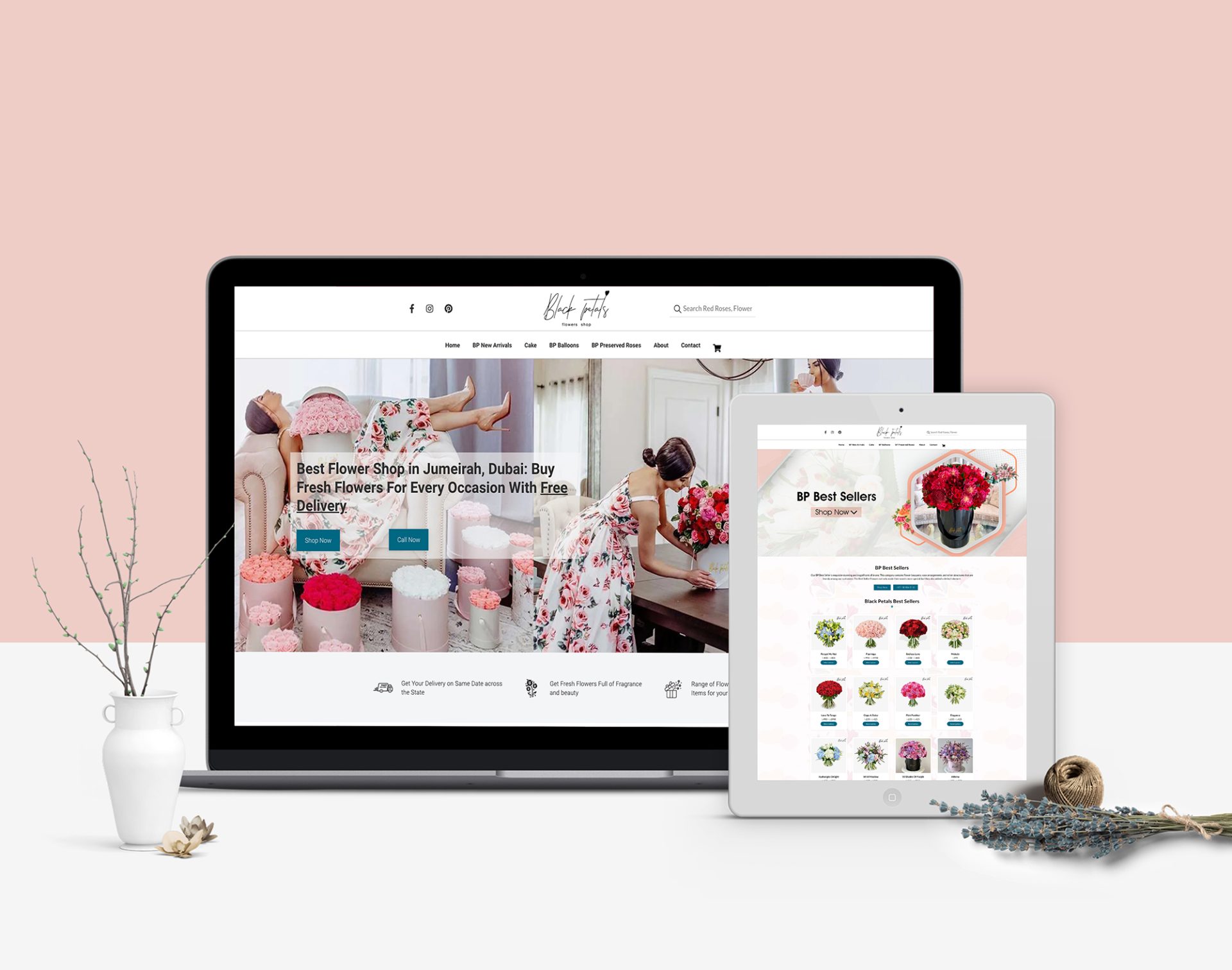 Black Petals Flowers