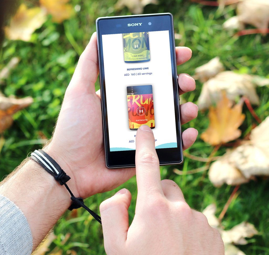 hydrate me website mobile view