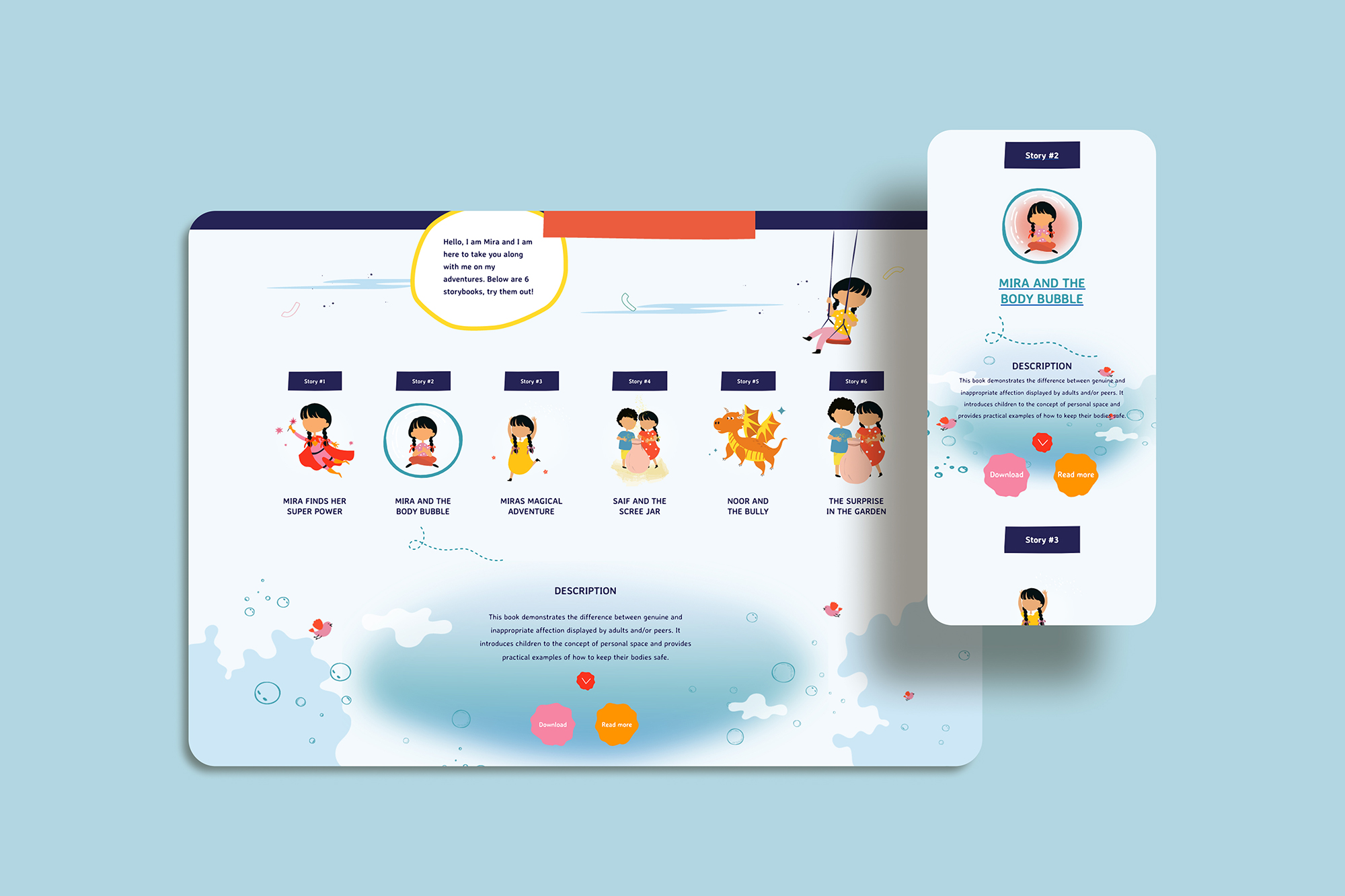 Mira Stories - Web design and development services - Muhammad Adeel