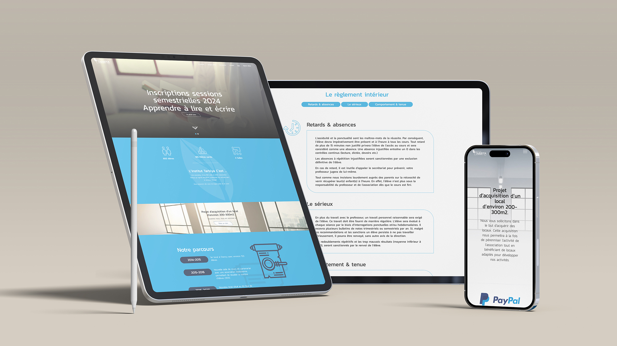 Tarbiya Institut - Web design and development services - Muhammad Adeel
