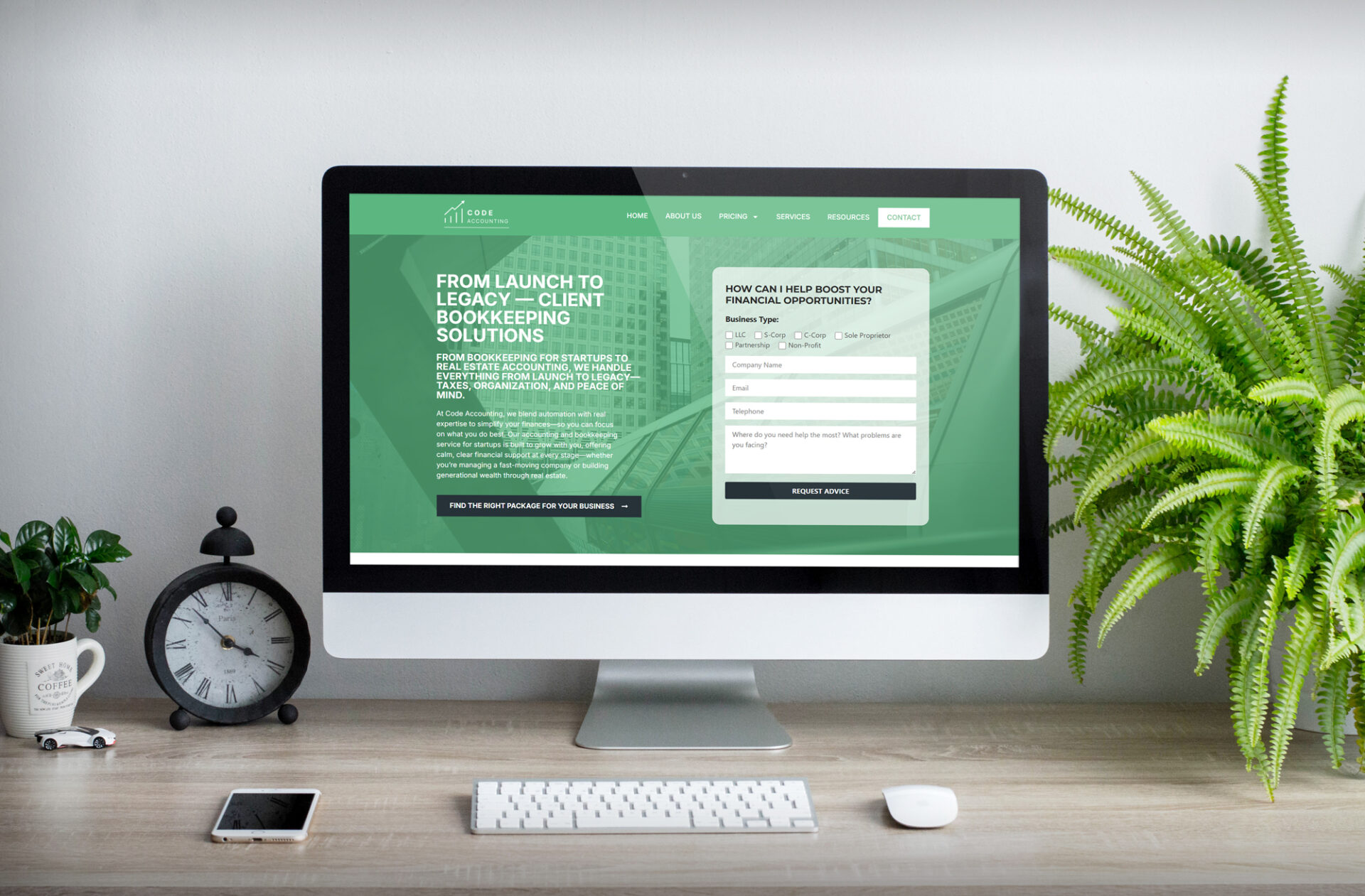 Code Accounting - website design and development