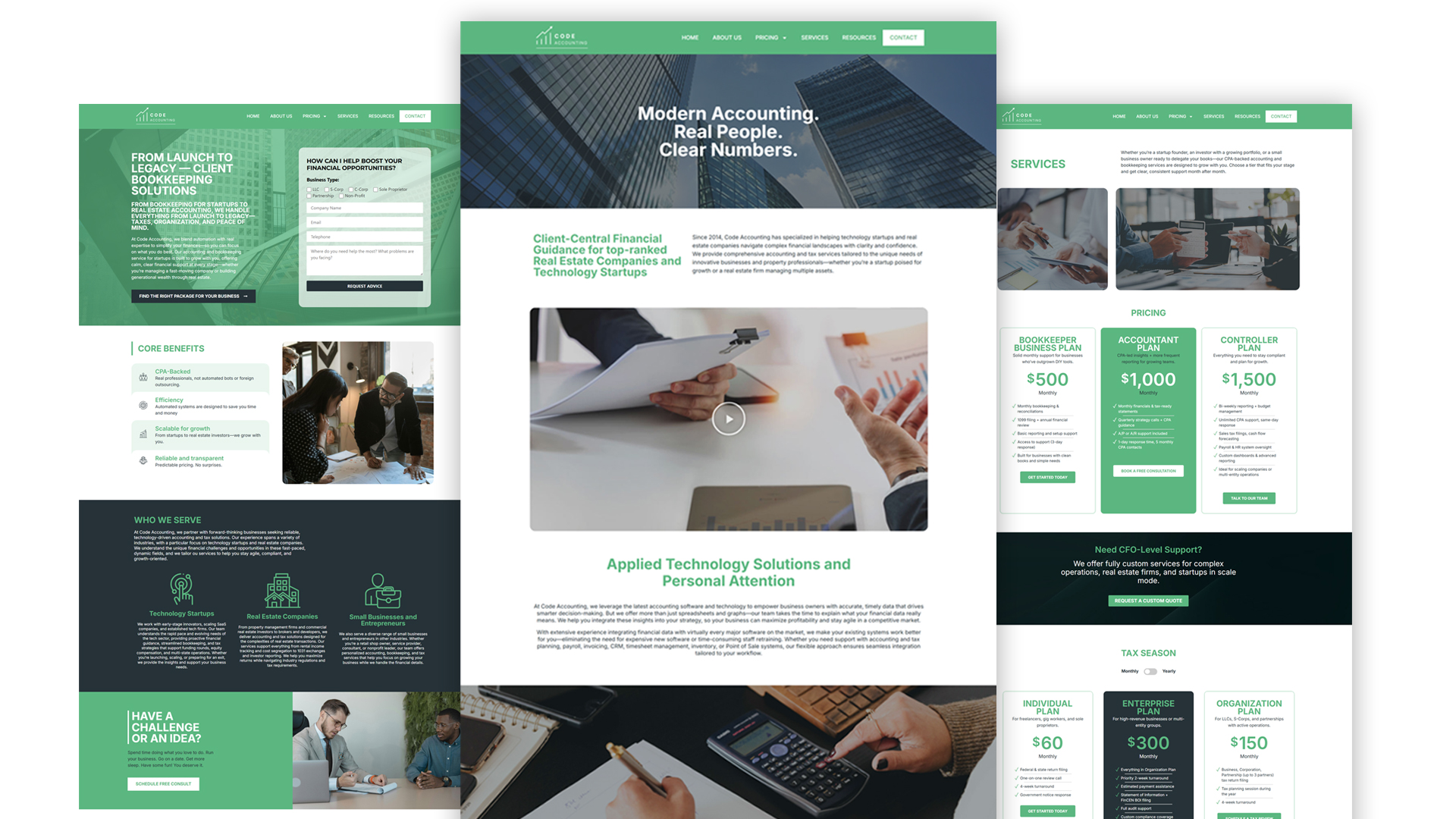 Code Accounting - website design and development